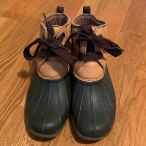 Sperry Duck Boots. Size 9. Tan and dark brown.